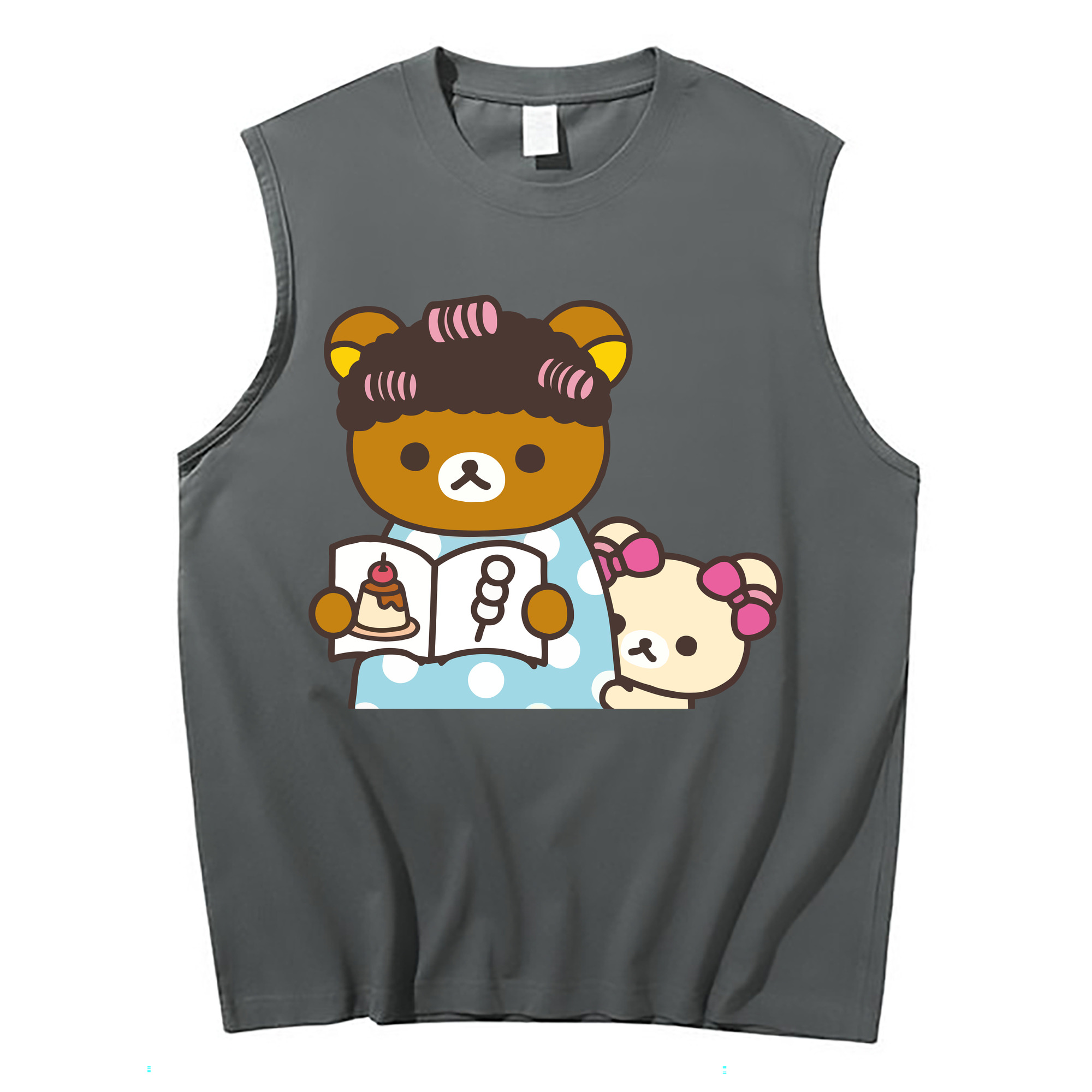 （画像用） リラックマ リラックマ キイロイトリ Rilakkuma Korilakkuma Kiiroitori コットン100％タンクトップ（フロントプリント）